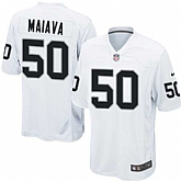 Nike Men & Women & Youth Raiders #50 Maiava White Team Color Game Jersey,baseball caps,new era cap wholesale,wholesale hats